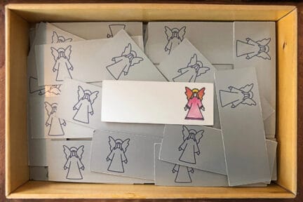 Blank Angel Card in wooden box